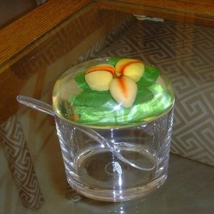 SUNNY DAY Lucite Sugar/Condiment Dish - BRAND NEW!